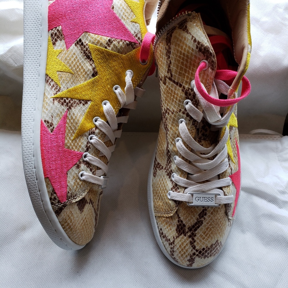 Guess  Python Print High Top Sneakers Size 39/9